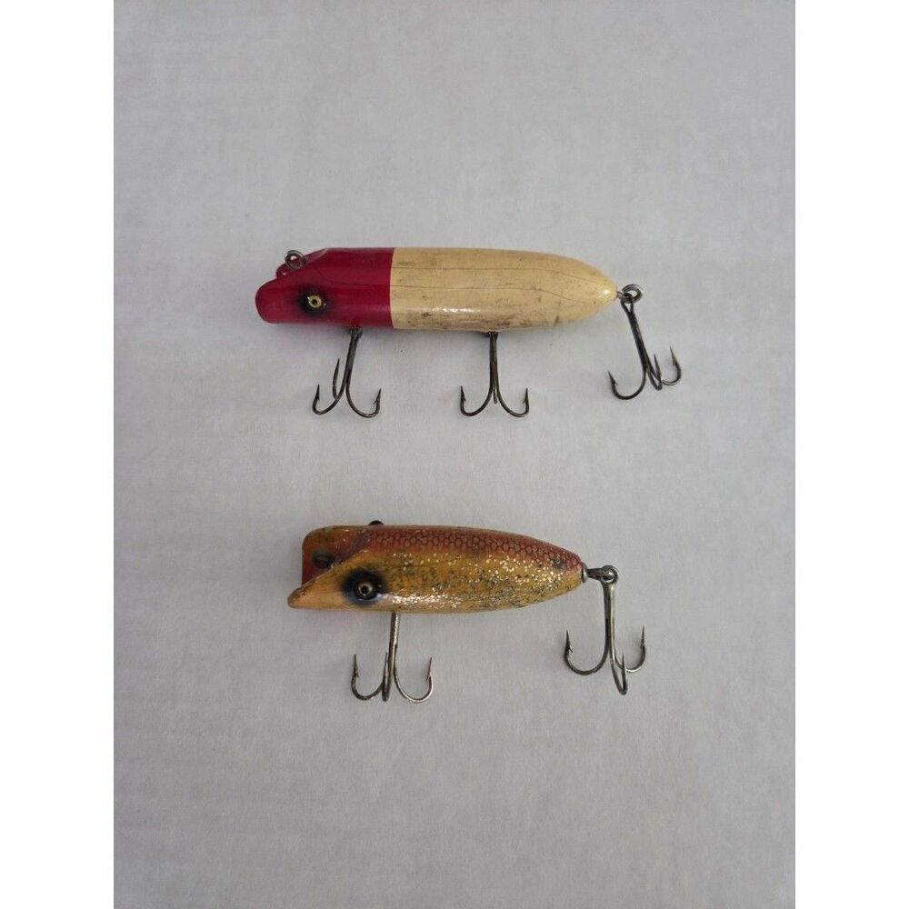 Vintage South Bend Fishing Lures Babe Oreno And Bass Oreno Varieties Lot Of 2